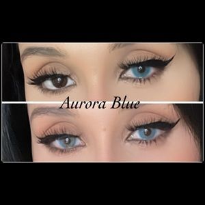 Lentes de contacto (aurora azul)